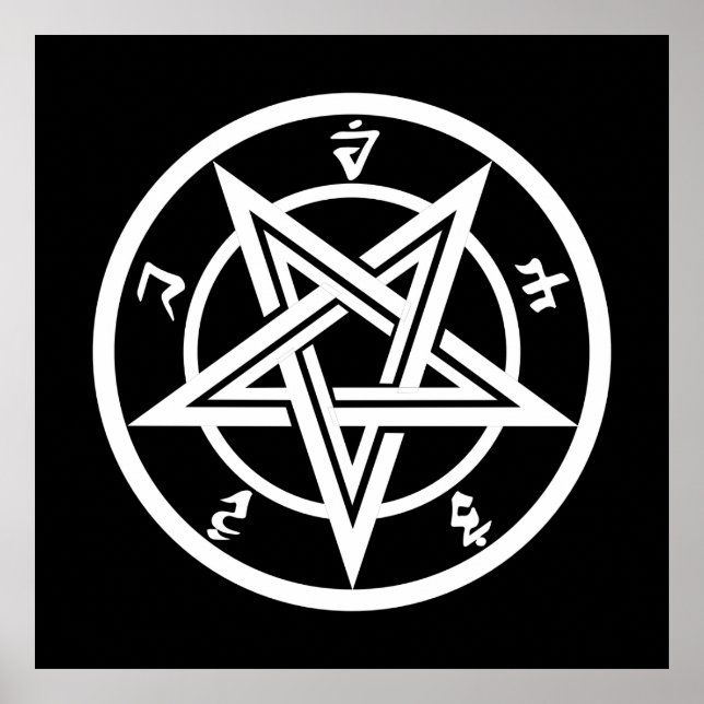 Póster Símbolo pentagrama clásico (Frente)