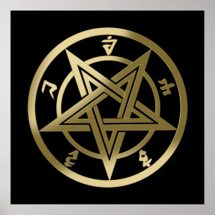 Póster Símbolo pentagrama clásico