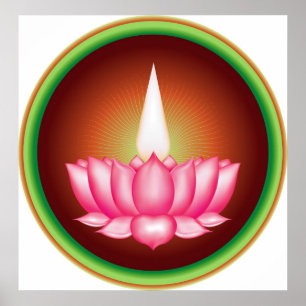Póster Símbolo religioso de Dharmic del indio de