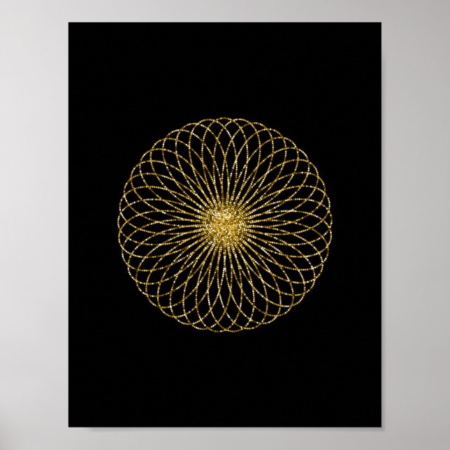 Póster Símbolo sagrado de geometría (Frente)