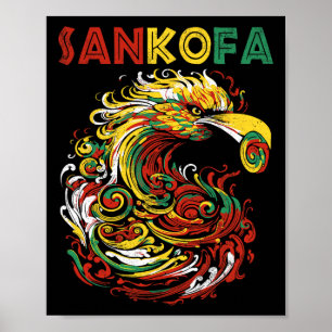 Póster Símbolo Sankofa Junetdecia Ghana Sankofa Adinkra