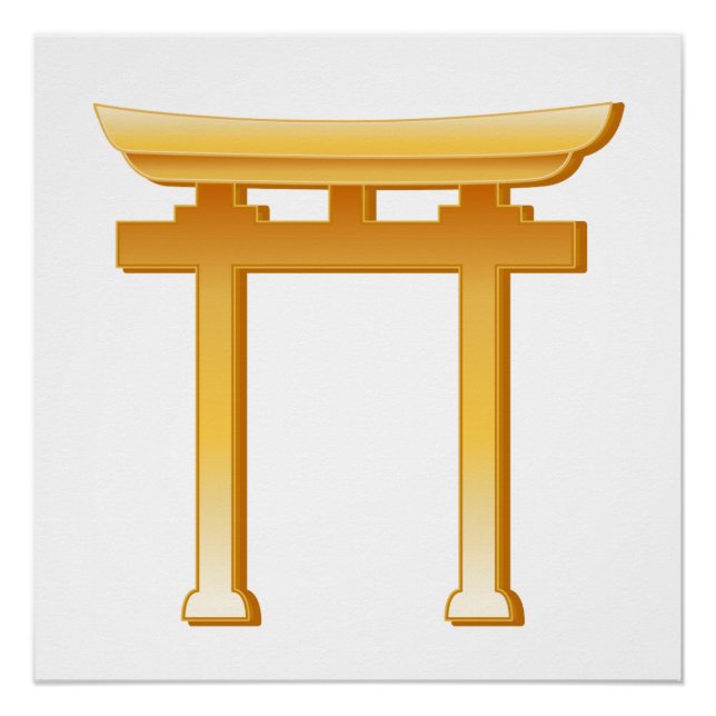 Póster Símbolo Shinto Torii Gate (Anverso)