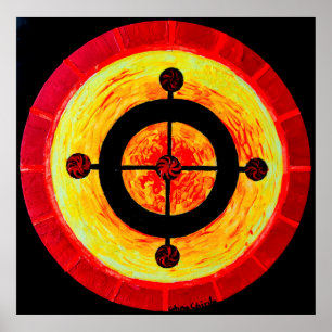 Póster Símbolo solar celta