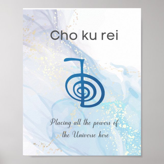 Póster Símbolo tradicional de Reiki Cho Ku Rei (Frente)