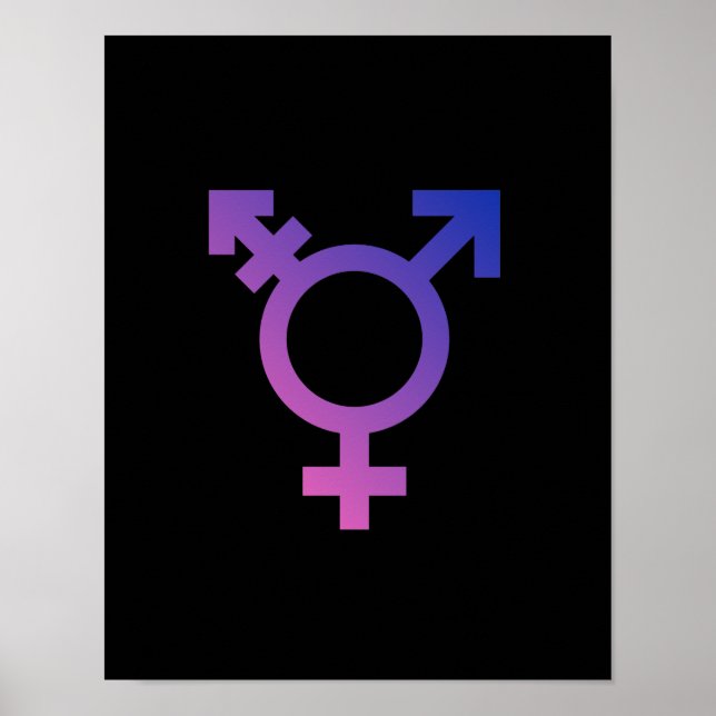 Póster Símbolo transgénero (Frente)