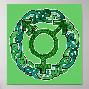 Póster Símbolo transgénero de Knotwork