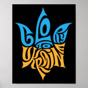Póster Símbolo ucraniano Tryzub - Tridente de Ucrania
