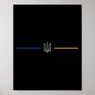 Póster Símbolo ucraniano Tryzub - Tridente de Ucrania 2 