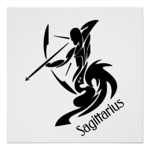 Póster Símbolo y Rótulo sagitario zodiaco