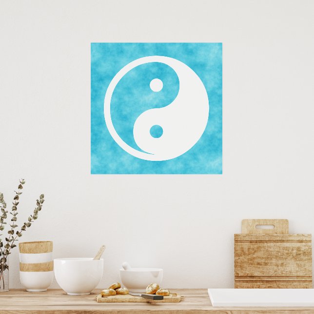 Póster Símbolo Yin Yang - diseño de tatuajes sólidos 2 (Cocina)