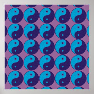 Póster símbolo yin yang zen