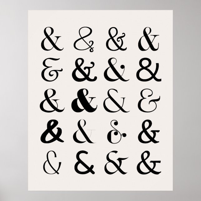 Póster Símbolos de Ampersand (Frente)