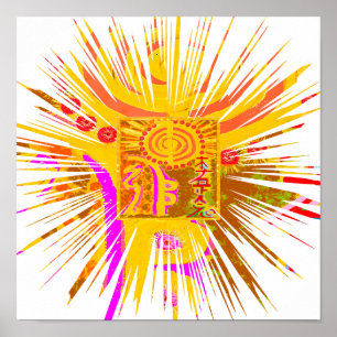 Póster Símbolos de curación de REIKI