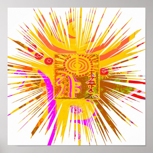 Póster Símbolos de curación de REIKI (Frente)