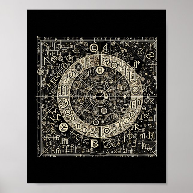 Póster Símbolos de guiones antiguos (Frente)