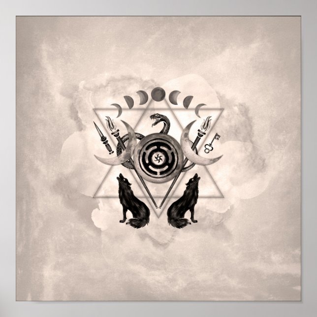 Póster Símbolos de Hecate (Frente)