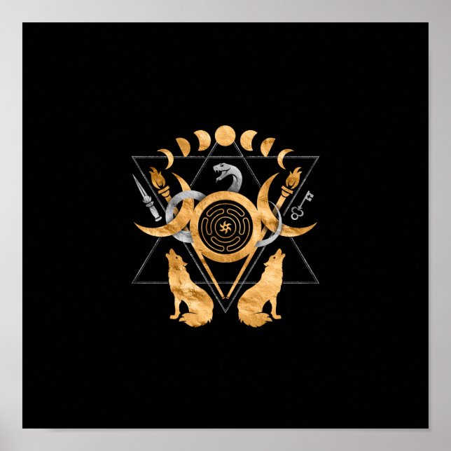 Póster Símbolos de Hecate (Frente)
