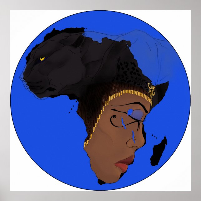 Póster Símbolos de los Emiratos Árabes Unidos en África (Frente)