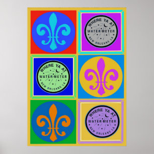 Póster Símbolos de New Orleans