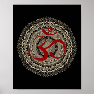 Póster Símbolos de Yoga por Mona Om Yoga Ohm Meditación H