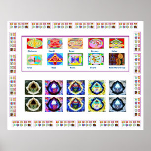 Póster Símbolos del Maestro de Sanación Reiki Karuna