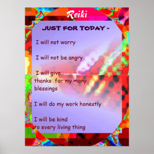 Póster Símbolos del maestro sanador de REIKI Karuna