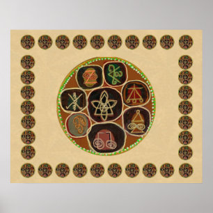 Póster Símbolos del maestro sanador de REIKI Karuna