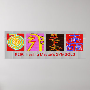 Póster Símbolos maestros REIKI - Base OmMANTRA