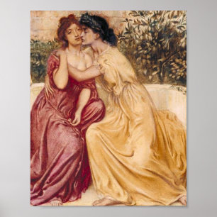 Póster Simeón, Salomón Sapfo Y Erinna En Un Jardín
