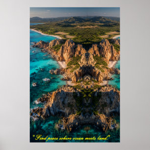 Póster Simetría del Mar y la Tierra