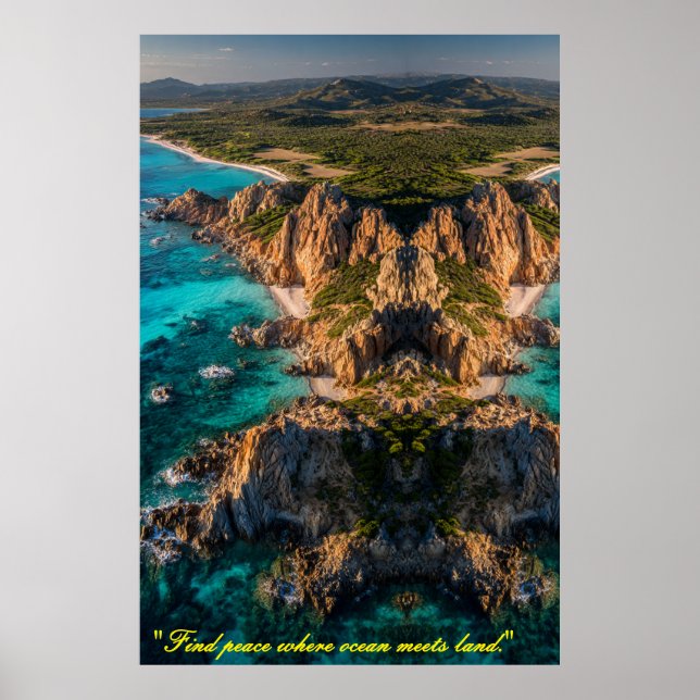 Póster Simetría del Mar y la Tierra (Frente)