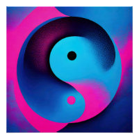 Simetría espiritual Yin Yang Arte abstracto colori