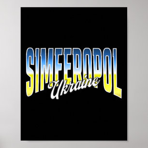 Póster Simferópol Ucrania Bandera Patriótica Orgullo Naci