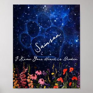 Póster Simpatía por la pérdida de perros mascota