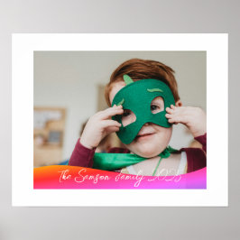 Póster Simple 1 Photo Full Coverage - Script Text Overlay