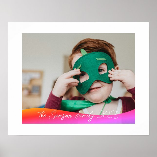 Póster Simple 1 Photo Full Coverage - Script Text Overlay (Frente)