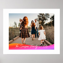 Póster Simple 1 Photo Full Coverage - Script Text Overlay