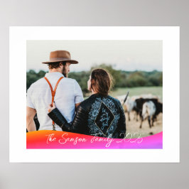 Póster Simple 1 Photo Full Coverage - Script Text Overlay