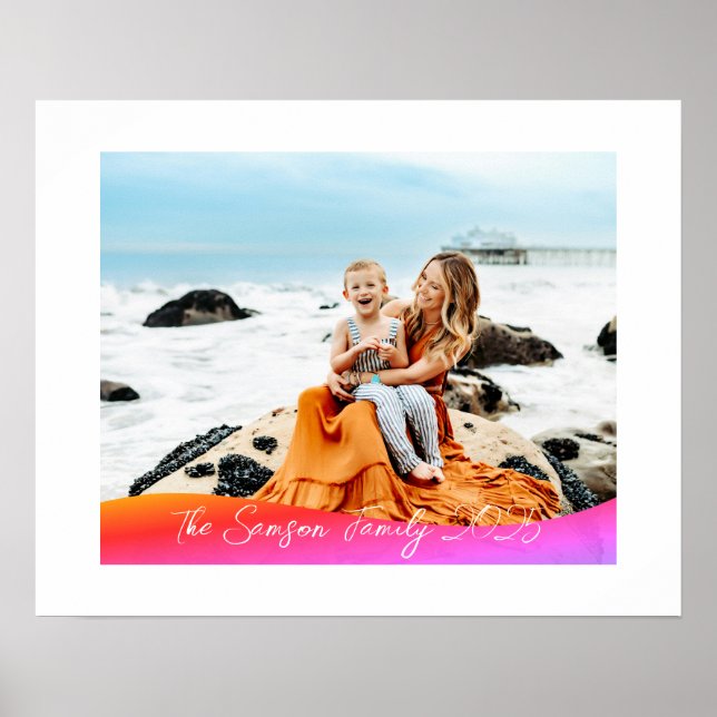 Póster Simple 1 Photo Full Coverage - Script Text Overlay (Frente)