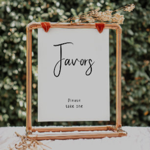 Póster Simple Baby Shower Neutral moderno favorece el Rót