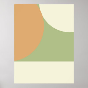 Póster Simple Boho Calm Bauhaus Style Geométrico Poster