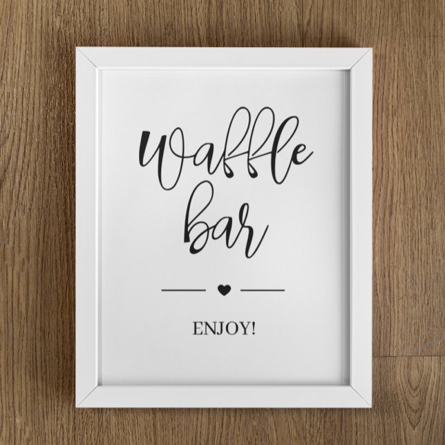 Póster Simple Bridal Shower Waffle bar Poster (Subido por el creador)