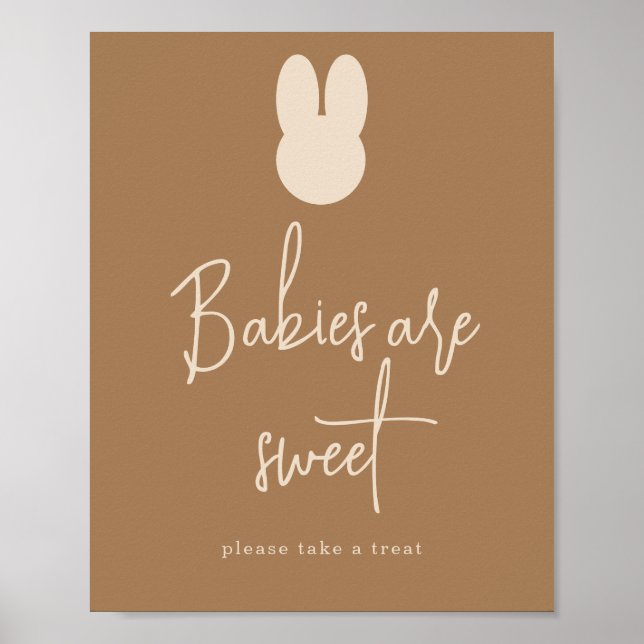 Póster Simple Bunny Babies son dulces (Frente)