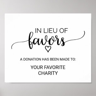 Póster Simple Caligrafía Negra En Lugar Del Rótulo De Fav