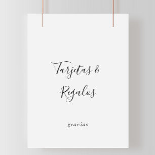 Póster Simple cartel de tarjetas y regalos en español