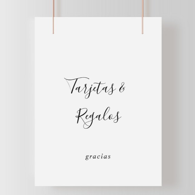 Póster Simple cartel de Tarjetas y Regalos en español (Subido por el creador)