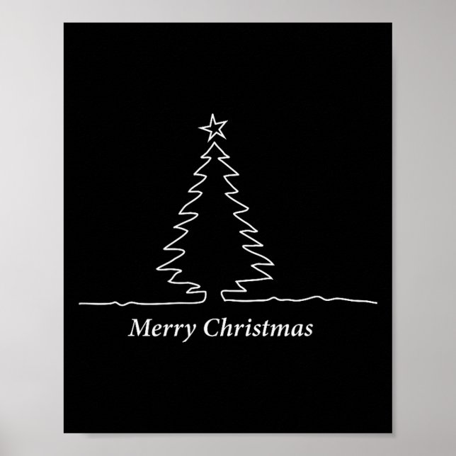 Póster Simple Christmas Tree Men, Women, Kids, Family Mat (Frente)