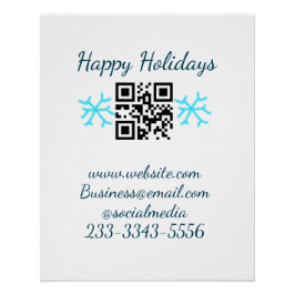 Póster simple custom QR code add your name text  Classic