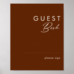 Póster Simple Desierto   Libro de Firmas de Invitados Can