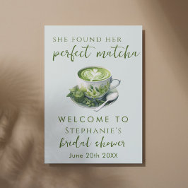 Póster Simple Ella Encontró Su Ducha Matcha Bridal Perfec